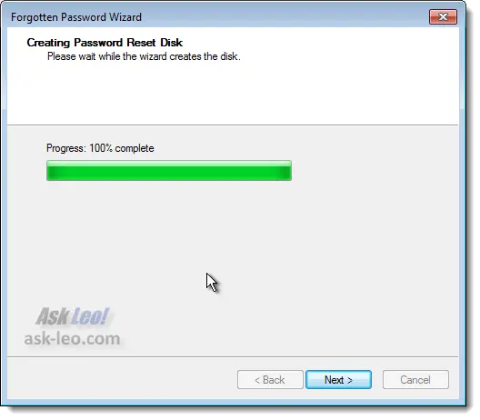 Creating a Password Reset Disk - Complete