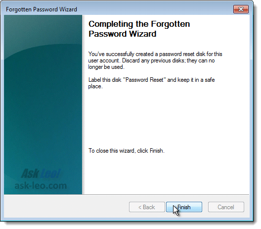 Creating a Password Reset Disk - Final