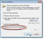 Folder Properties Advanced Highlighting Compression Option
