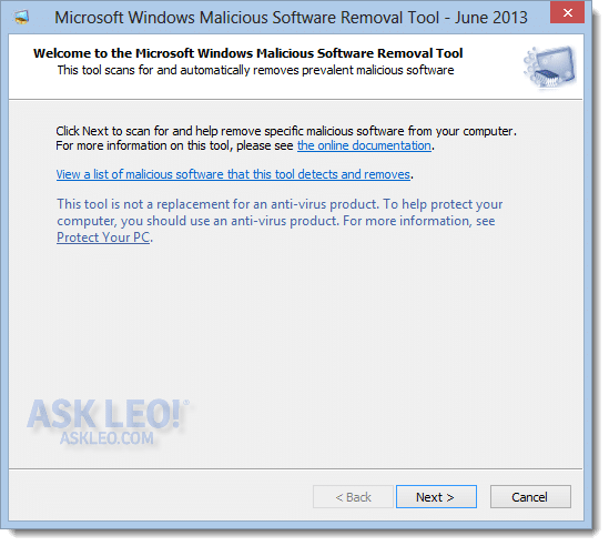 Malicious Software Removal Tool