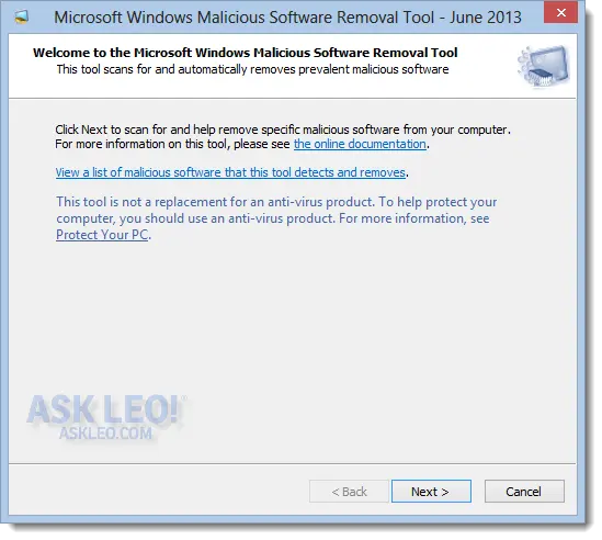 Malicious Software Removal Tool