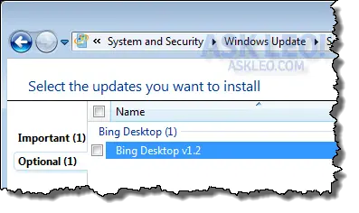 Optional Update