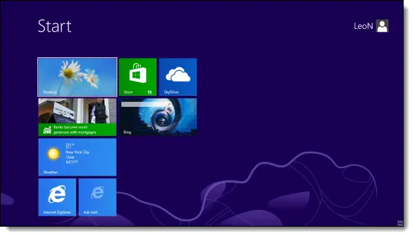 Windows 8 Start Sceen