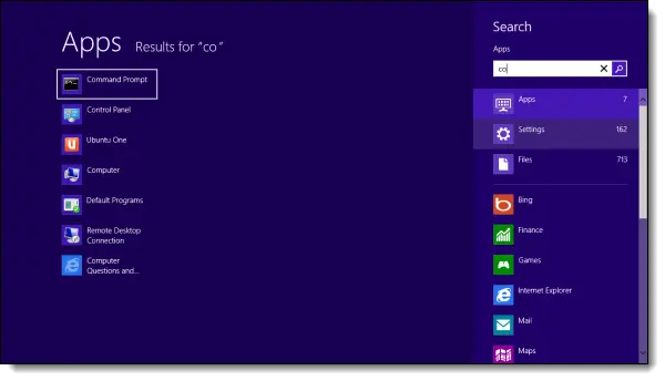Windows 8 Start Search