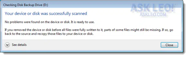 CHKDSK Done