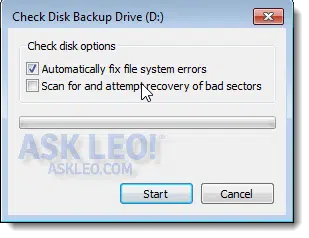 CHKDSK Options
