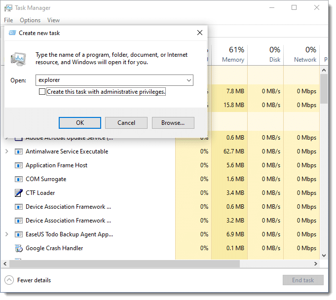 Task Manager: Create new task