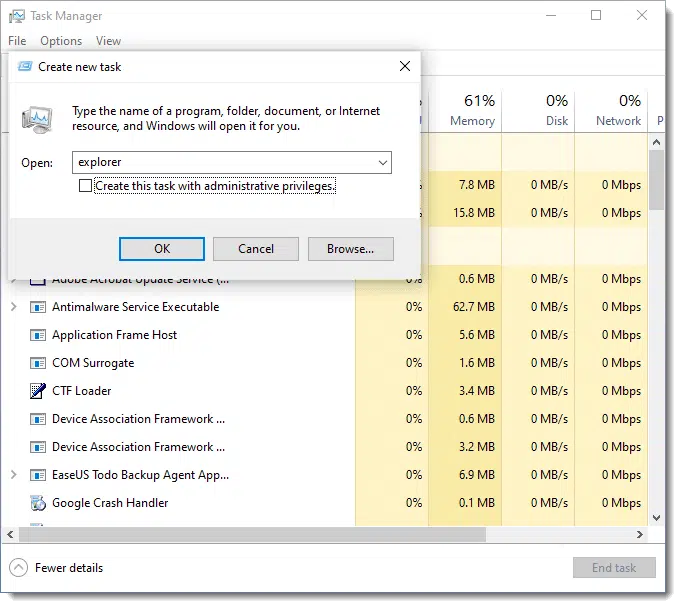 Task Manager: Create new task