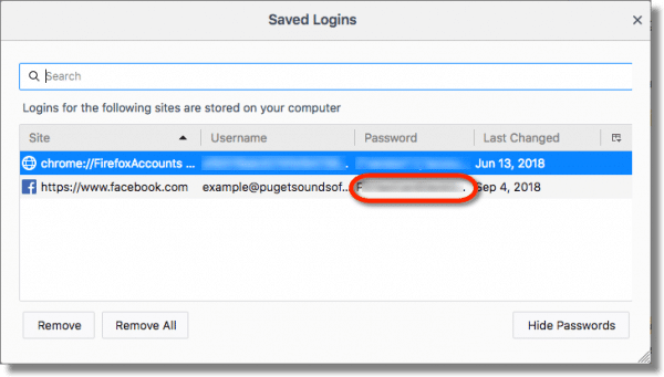 Firefox Passwords