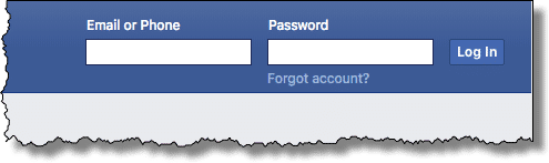 Facebook Forgot account? link