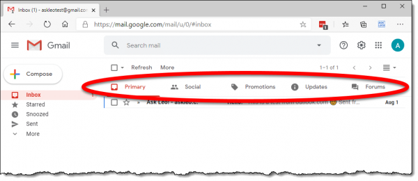 Gmail's Tabbed Inbox