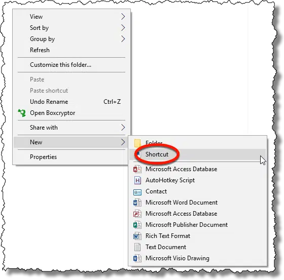 New Shortcut