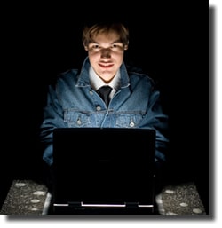 Hacker in the night