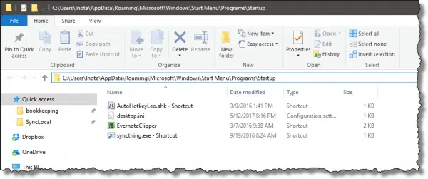 Startup Folder
