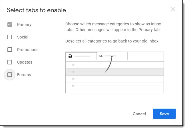 Tabs to enable in Gmail