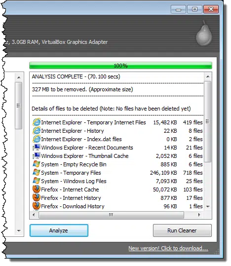 CCleaner Analysis
