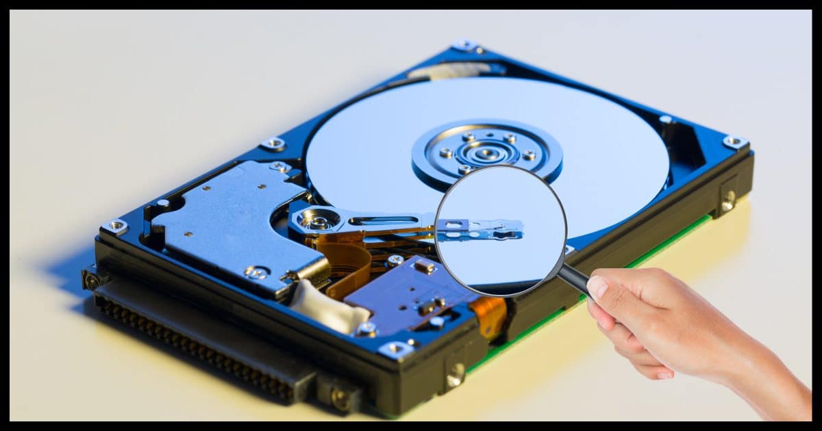 Looking at a Hard Disk.