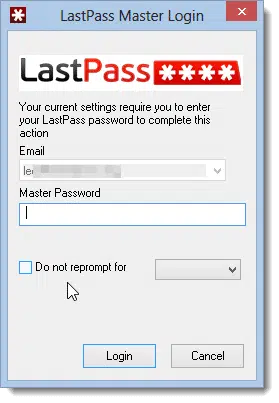 LastPass Master Login