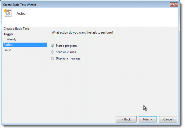 Task Scheduler - What to Do