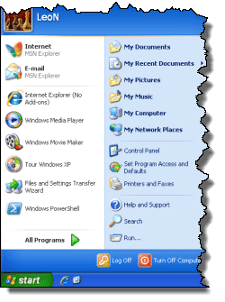 Windows XP Start Menu