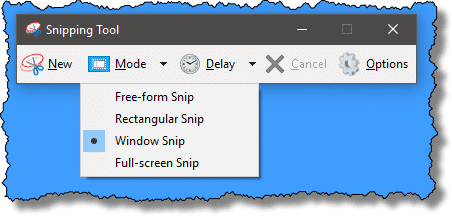 Windows 10 Snipping Tool