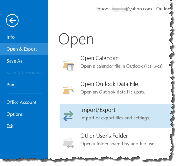 Outlook Export