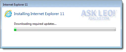 Downloading IE Updates