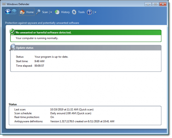 Windows 7's Windows Defender