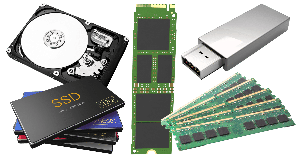 Disk Drives, Flash Drives, and RAM