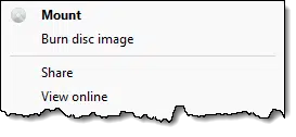 Burn disc image option.