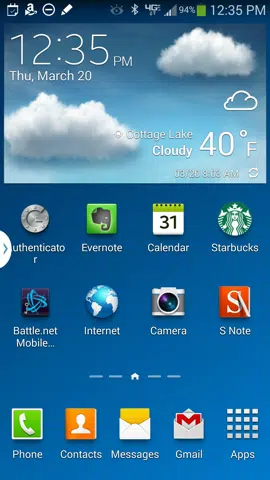 Galaxy Note 3 Homescreen