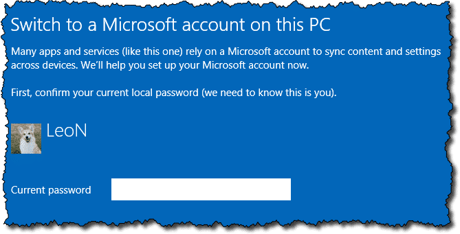 Switch to a Microsoft Account
