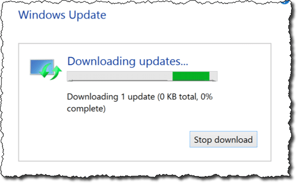 Windows Update - Downloading Windows 8.1 Update