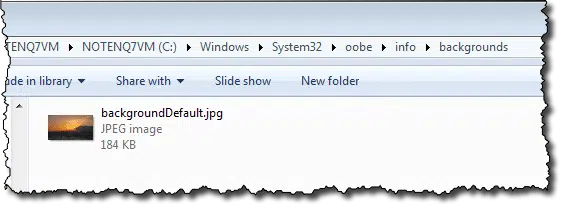 Background image in folder