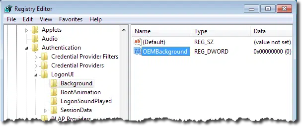 LoginUI Background registry setting