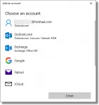 Mail: Choose an account
