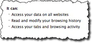 Browser Extension Warning