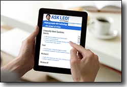 Ask Leo! on a tablet