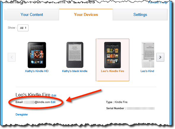 Manage Kindle Device