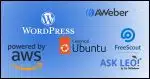 Logos of some ot the technology behind Ask Leo!