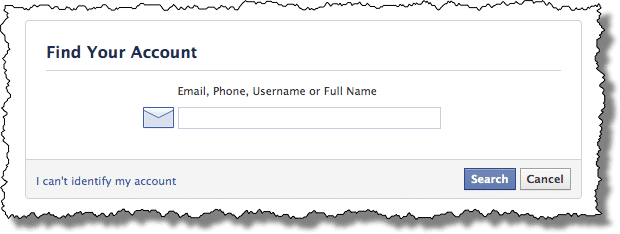 Facebook Find Your Account