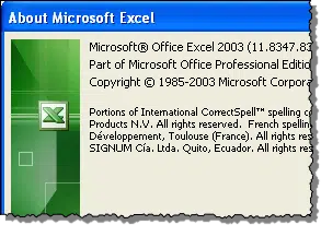 Excel 2003