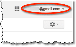 Gmail dropdown