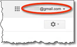 Gmail dropdown