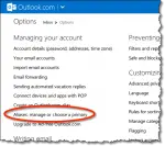 Outlook.com Manage Aliases Link