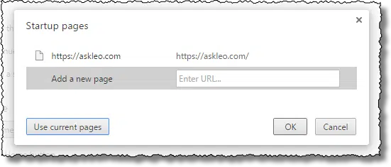 Google Chrome Homepage Setting