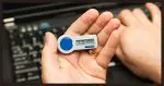 A two-factor key fob.