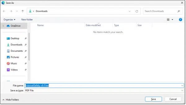 PDF Save-As dialog.