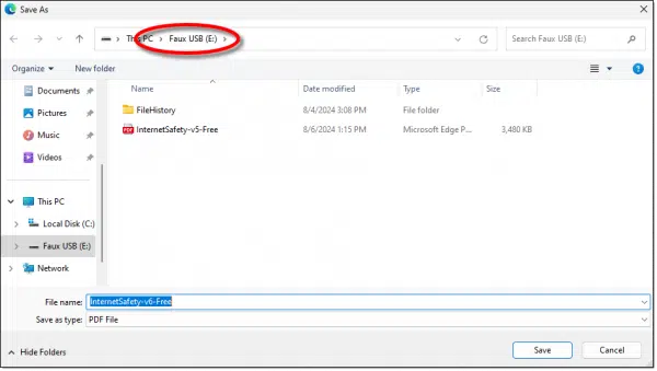 Default to the previous location.