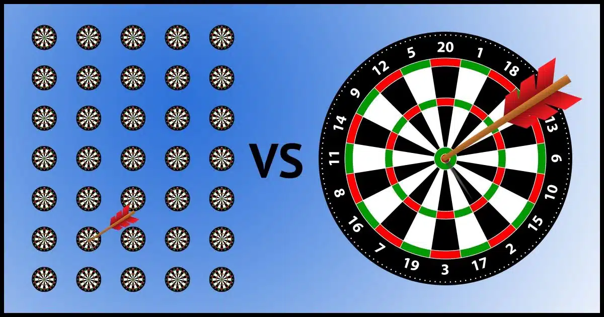 Darts - many versus one